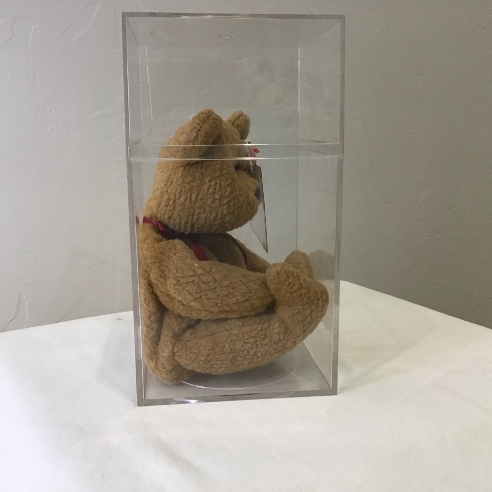 Curly Beanie Baby – 1996 Original – NWT –  Collectible in Display Case - Picture 7 of 7